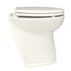 Jabsco Elektrische Yachttoilette Deluxe Flush 17" 24 Volt Frischwasserspülung Schräge Rückwand