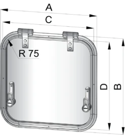 Vetus Marine Decksluke Fluchtluke Planus PLA50L 5 Vetus Marine Decksluke Fluchtluke Planus PLA50L -Honda || PLASTIMO || Lewmar Verkaufsgeschäft pla50l01